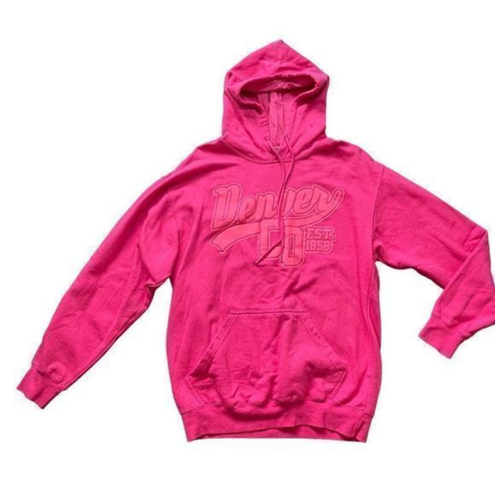 Point Sportswear Women's Pink Denver Colorado Est.‎ 1858 Pullover Hoodie Size  M